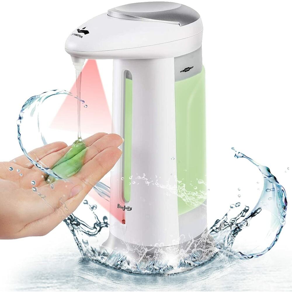 BlissJolly Automatic Soap Dispenser, Touchless Pump with Dual Infrared Motion Se